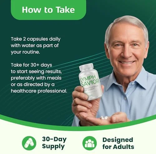How to take Lymph Savior - one capsule daily with water